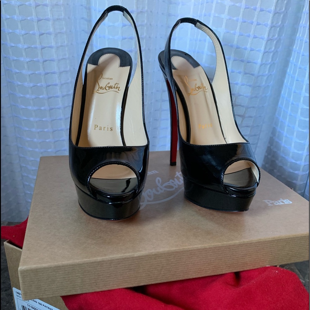 Christian louboutin lady peep sling 150